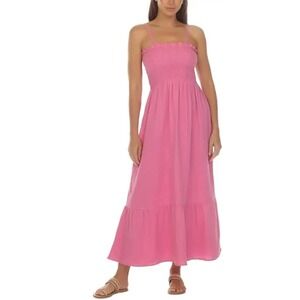 Raviya Women's Smocked Bodice Maxi Swimsuit Cover Up Dress, Size XLarge